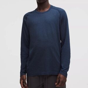 LULULEMON - Metal Vent Tech Long-Sleeve Shirt Mineral Blue / True navy - Size XL